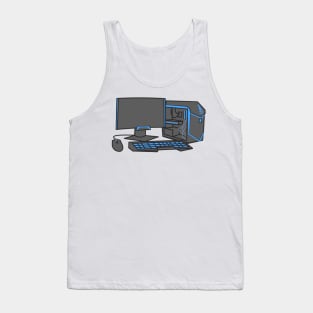 Gaming PC (Blue LED) Tank Top